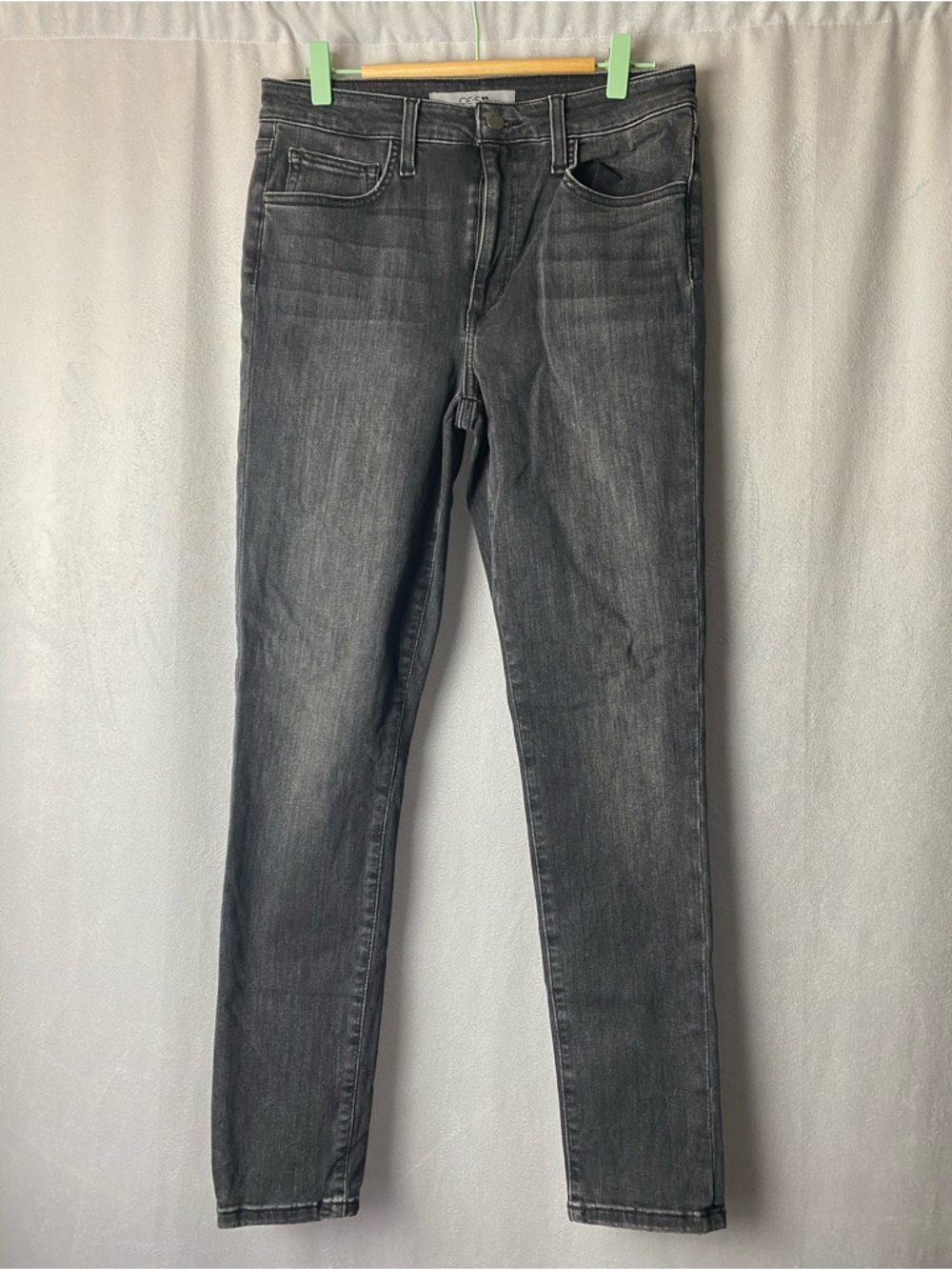 Joe's Jeans High Rise Curvy Ankle Charcoal Black Goth Grunge Denim